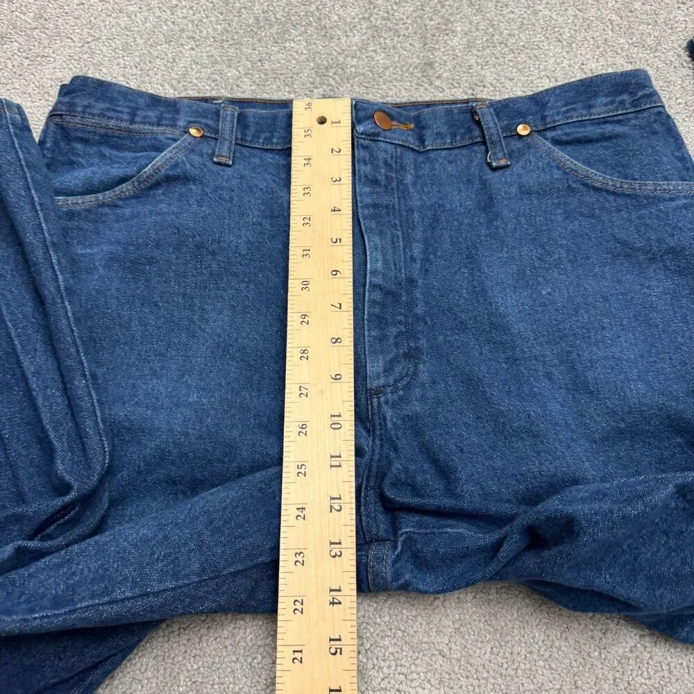 Wrangler 13MWZ Cowboy Cut Original Fit Denim Jeans Mens 38x30 Indigo Dark Wash